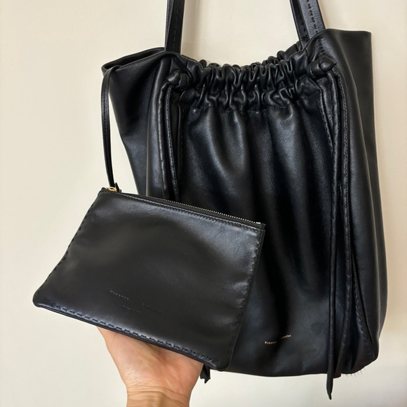 PROENZA SCHOULER calf leather drawstring tote bag with inner pouch - Picture 9 of 16